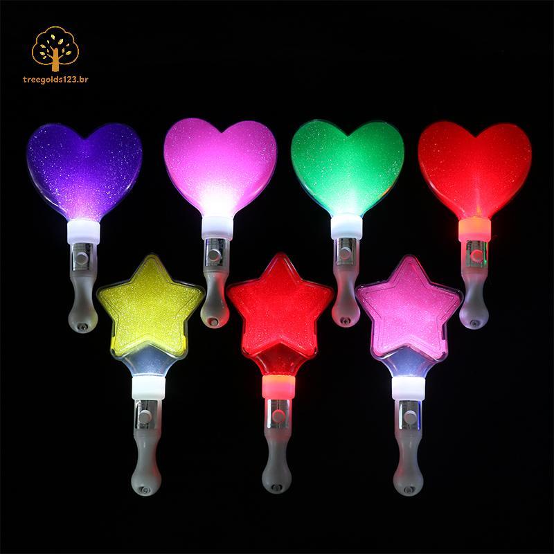 TREEG LED Glow Stick Coração Estrela Concerto Torcendo Tubo Bastão De Luz (1Pc)
