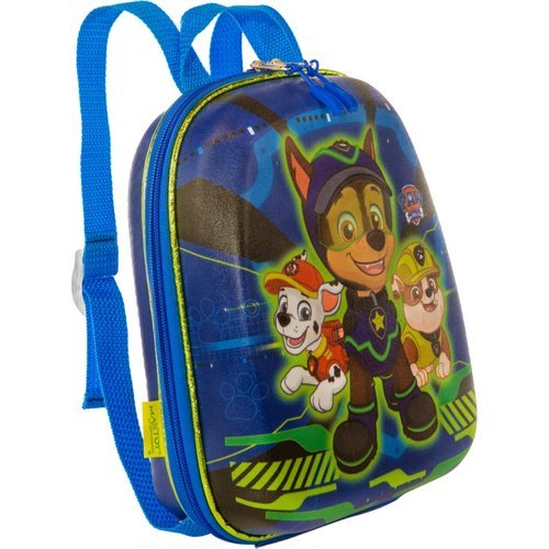 Mochila Infantil Patrulha Canina Azul Modelo Chase Resistente Leve Espaçosa Escolar
