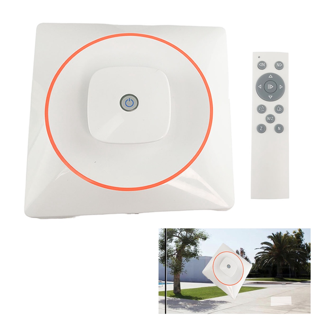 Robo Limpa Janela Vidro Espelho Vidraça Automatico Inteligente Controle Sensor Antiqueda Limpeza Poeira Sujeira Mancha MOP Casa Predio Potente Eficiente