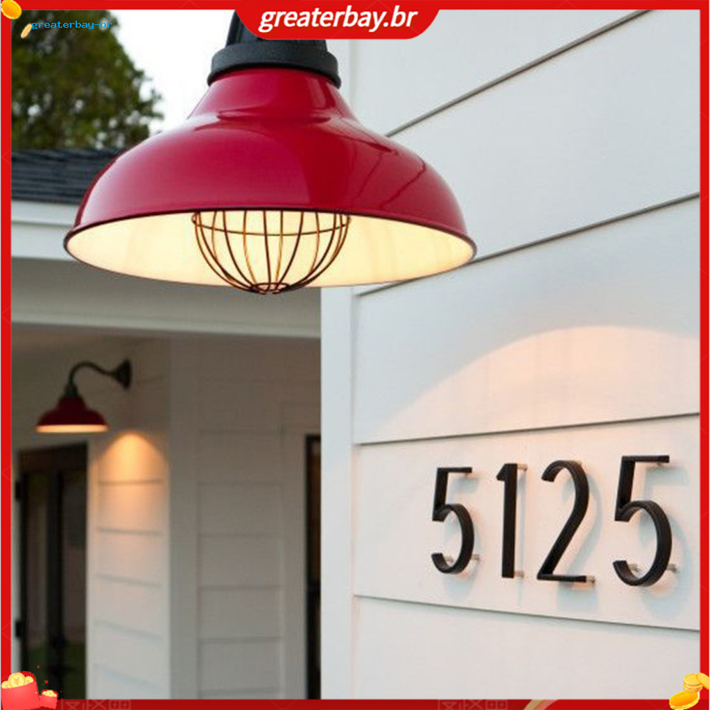 5-inch Black Zinc Alloy House Numbers for Outdoor Use Modern Floating Address with Screws Durable Metal Door Mailbox Wal