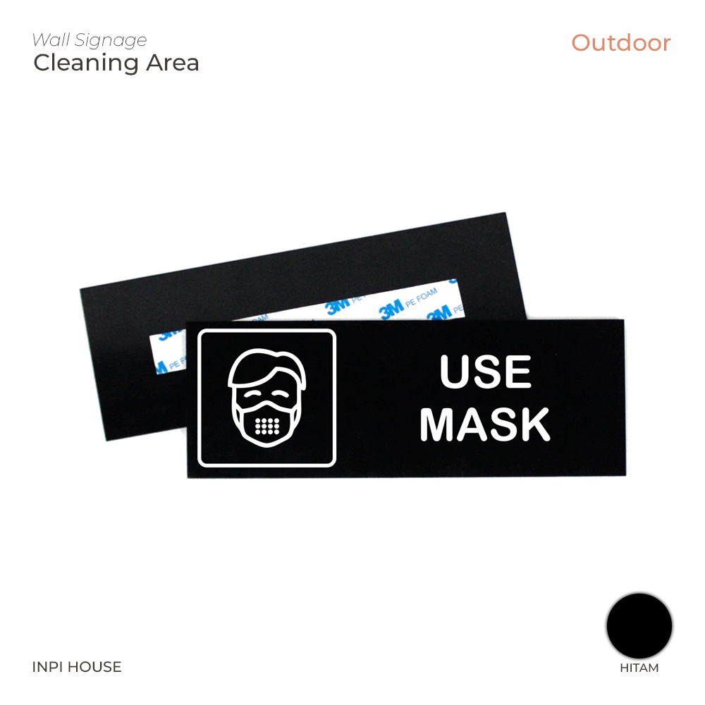 Sinalização INPI HOUSE : Use Uma Máscara-Placa De Mandatório-Acrílico