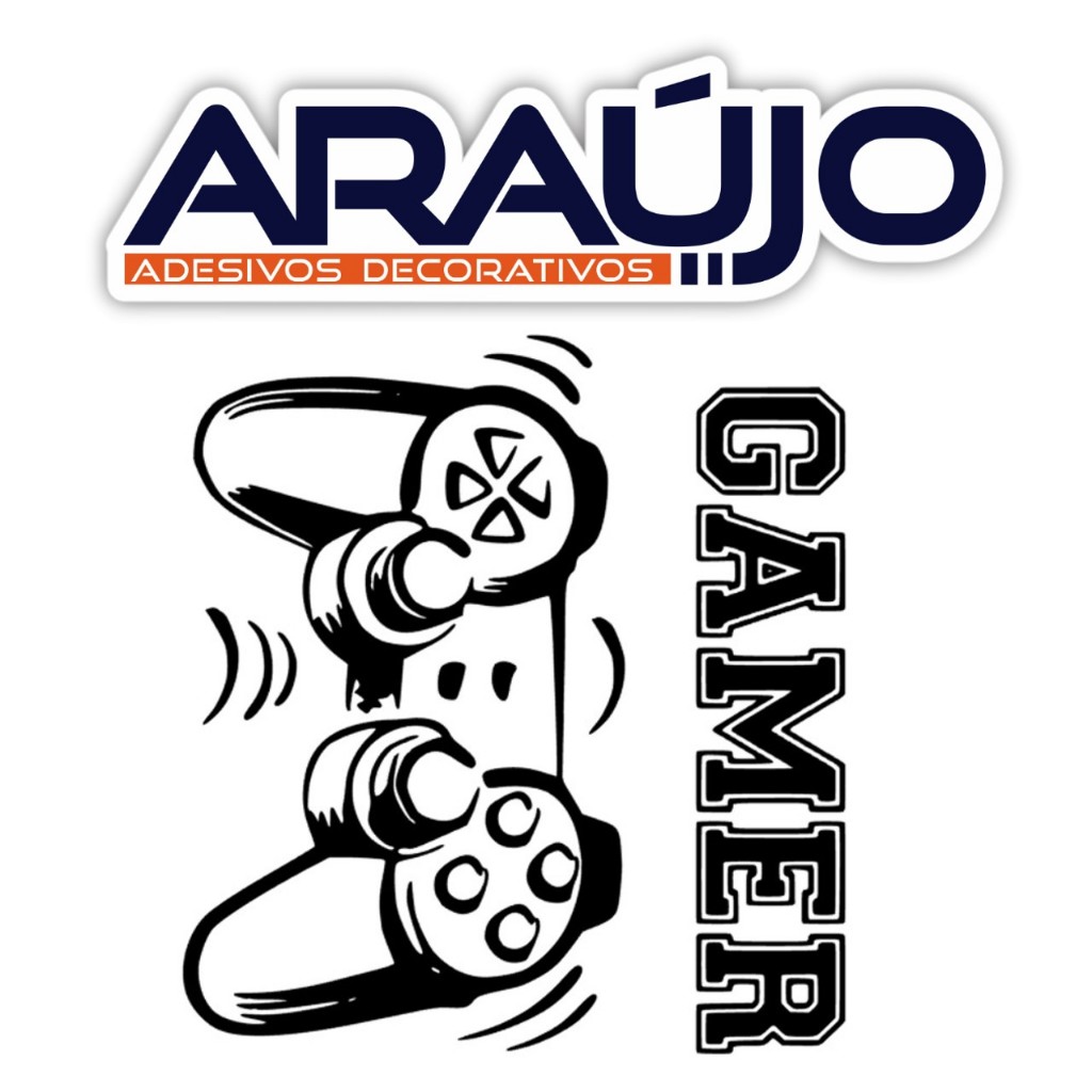 Adesivo Gamer Com Controle Para Parede Personalizado