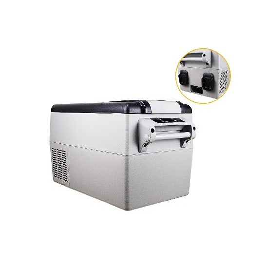 Geladeira Portátil Rotta 376 35 Litros Cinza Com Cesto e Suporte Bateria Quadrivolt 12v 24v 110v 220v