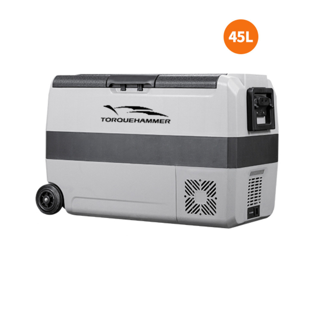 Mini Geladeira 45L Portátil 12v/24v 110v/220v Caminhão Van Carro Camping 2 Compartimentos Torquehammer VPL-3204