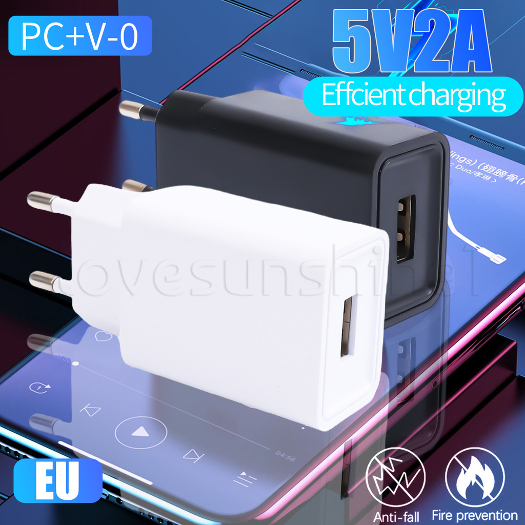 Carregadores USB 5V 1/2A EU Plug-Rápidos Para Smartphones De Viagem-Compatível Com IPhone Xiaomi-Adaptadores Universais