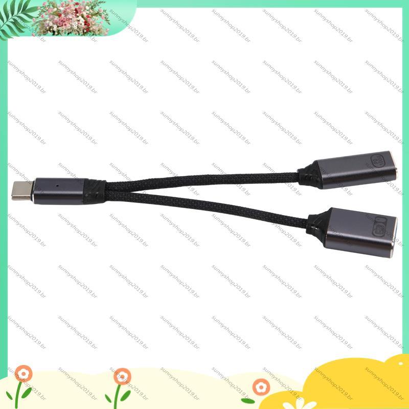[Bestseller S] Cabo Adaptador USB Para OTG Com Carregamento PD Plug and Play Conversão Transparente Smartphone Laptop Ta