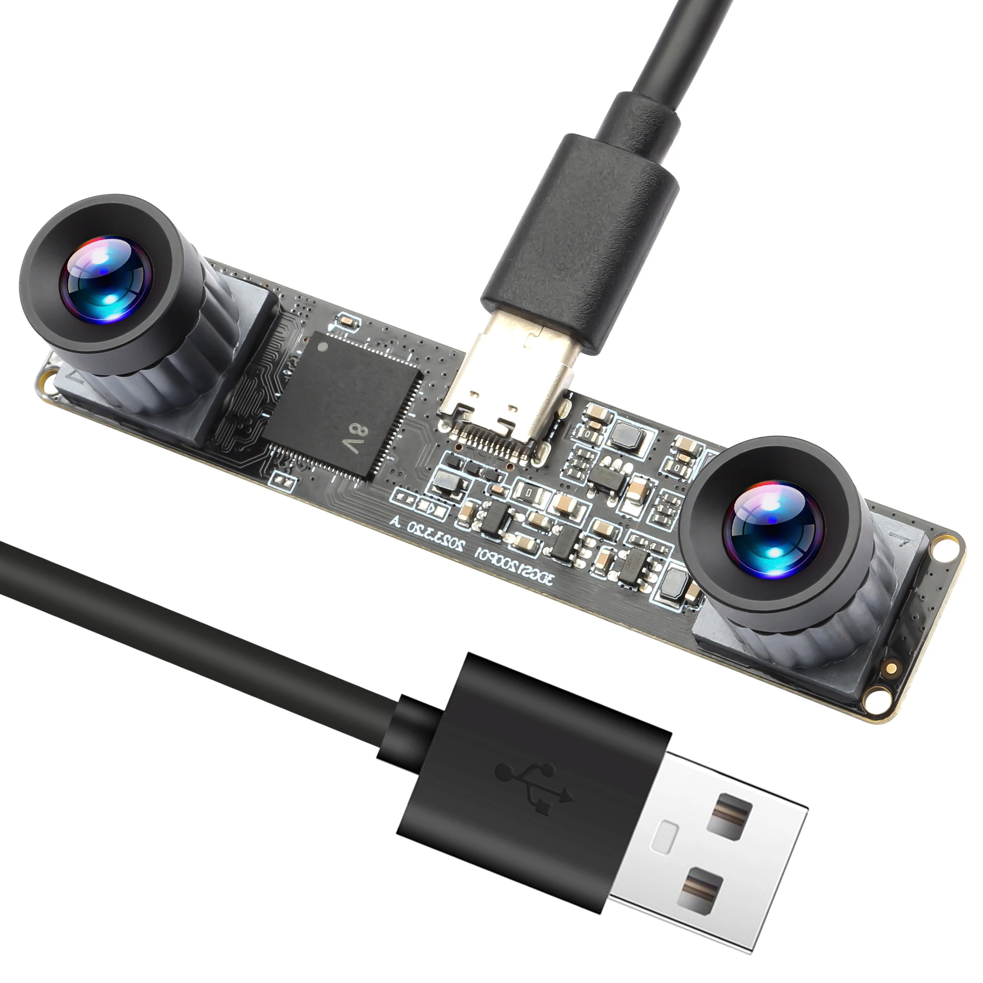 120FPS 60FPS Global Shutter USB Camera RGB Synchronious 3D Stereo Camera Module Mini Robot Webcam with Wide Angle Lens UVC