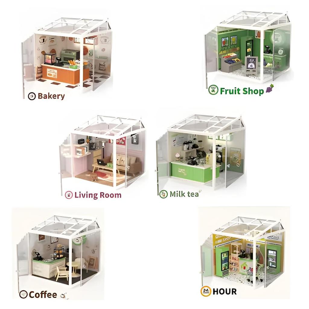 Cenário 3D DIY Mundo em Miniatura para Montar| Kit Casinha com LED| Hobby Colecionável| Presente Adultos e Crianças