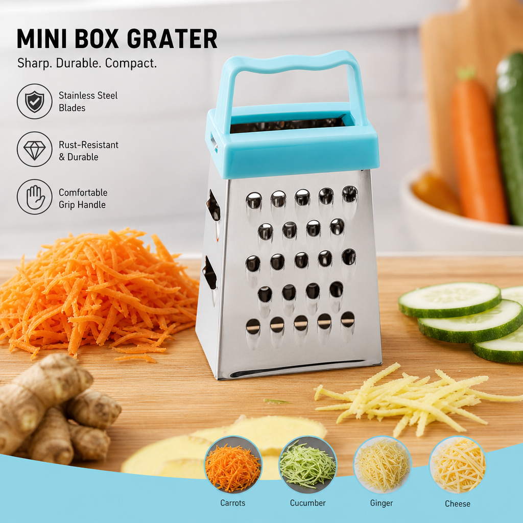10/20/40 KIT Mini Ralador Inox com Imã - Compacto, Ergonômico e Ideal para Lembrancinhas