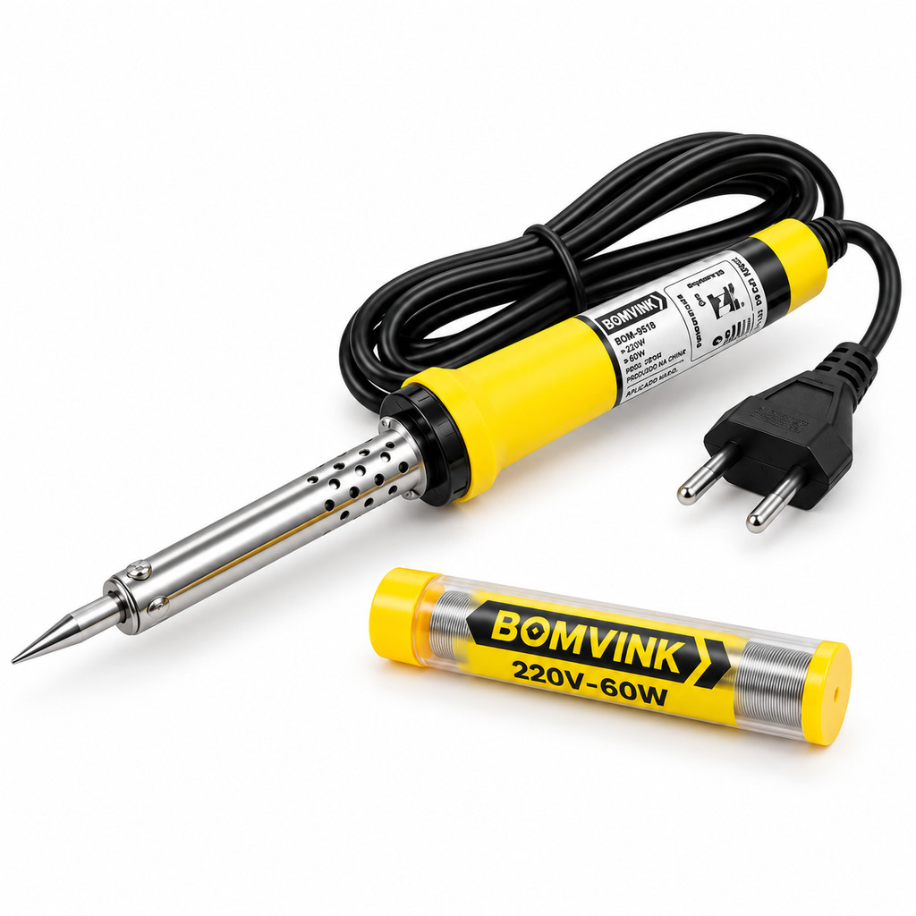 Ferro de Solda Bomvink 220V 30W 40W 60W com Tubo de Solda Estanho