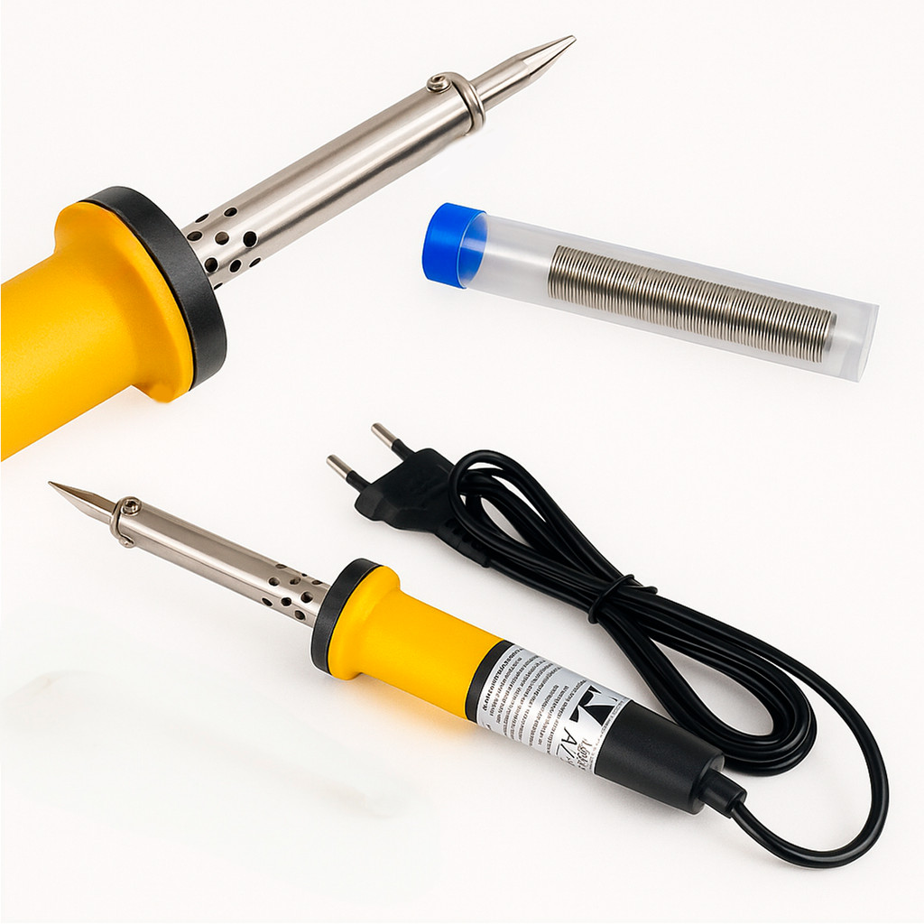 Kit Ferro De Solda Soldar Soldador 110v ou 220v 40w ou 60w Com Estanho Manutenção