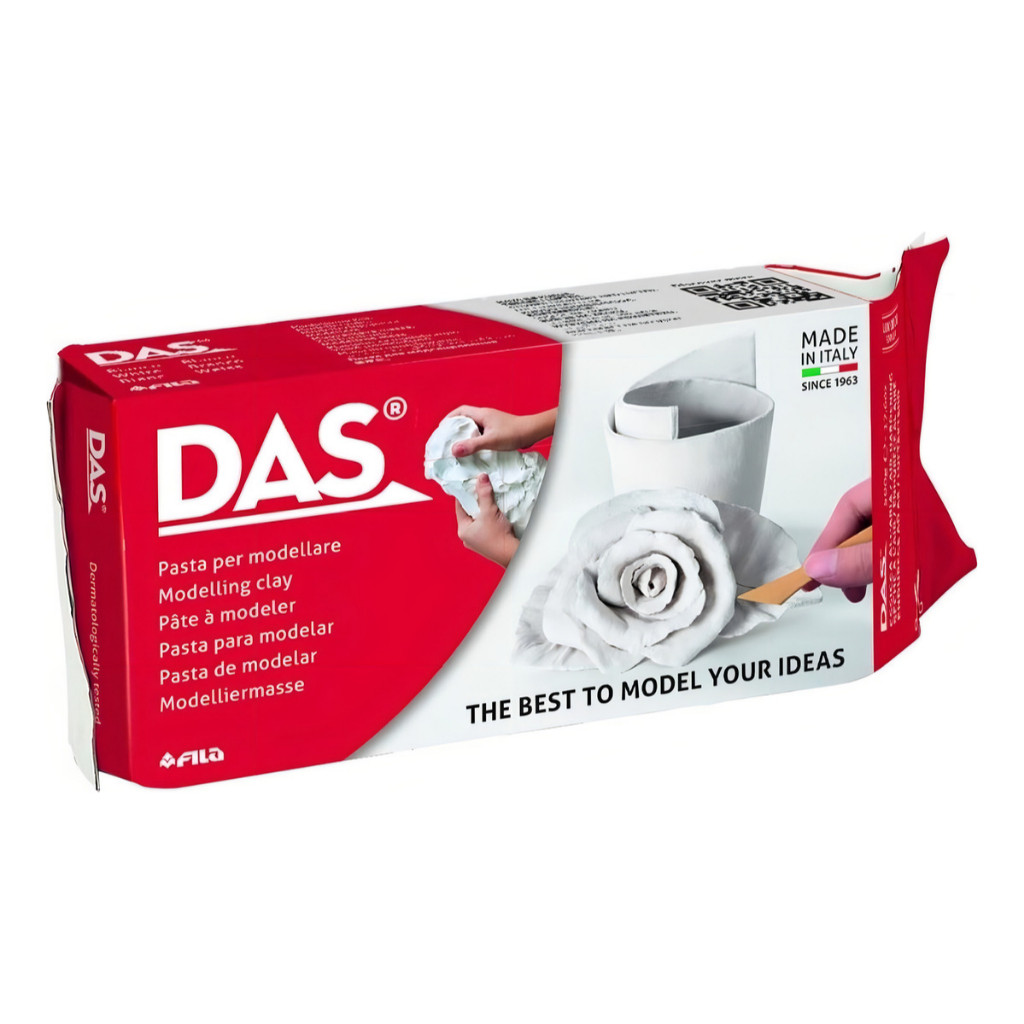 DAS White Sculpture Clay 500g Cold para Escultura e Modelagem, Argila Branca Cerâmica Fria de Seca