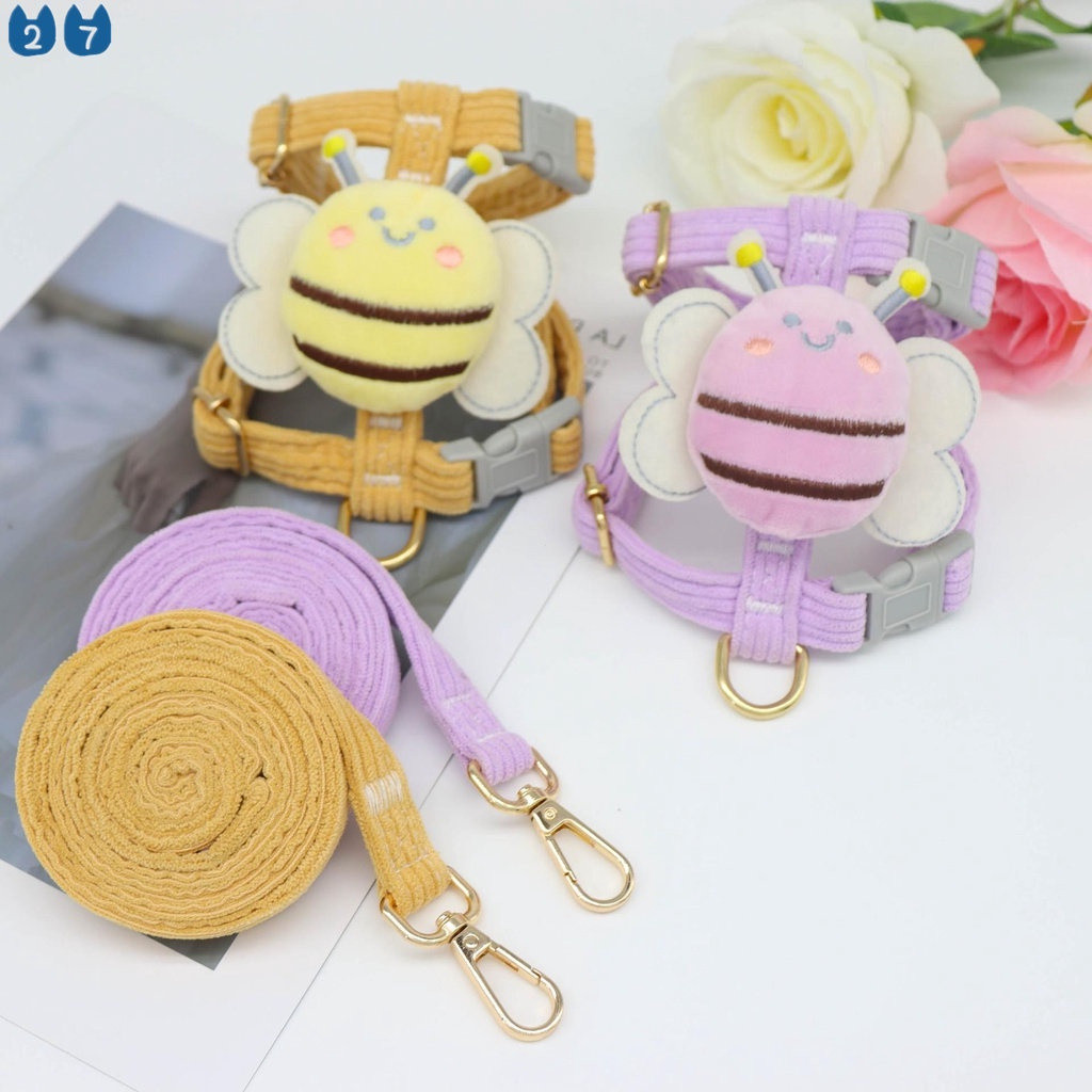 『 27Pets 』 Cartoon Bee Cute Pet Corda De Reboque Para Animais De Estimação