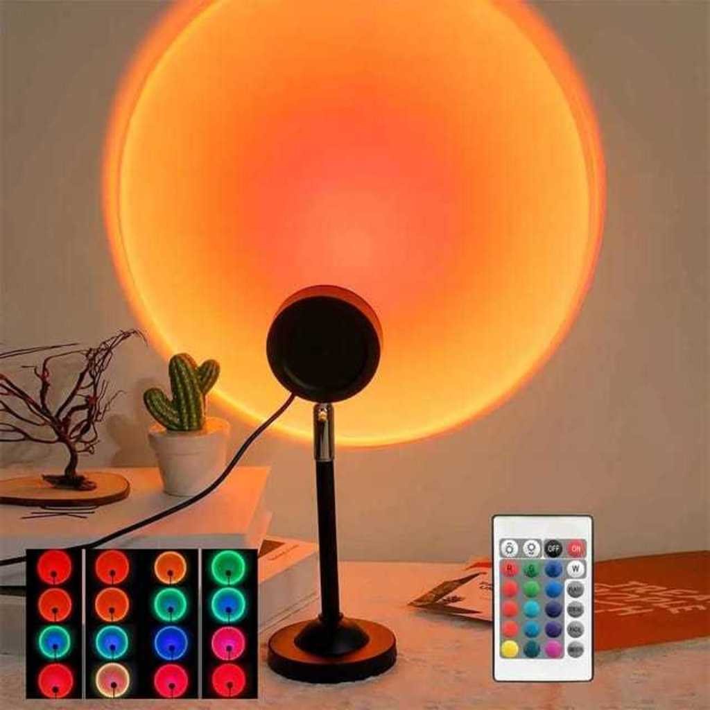 Lâmpada Projetor Do Pôr do sol/Luz Noturna 16 cores