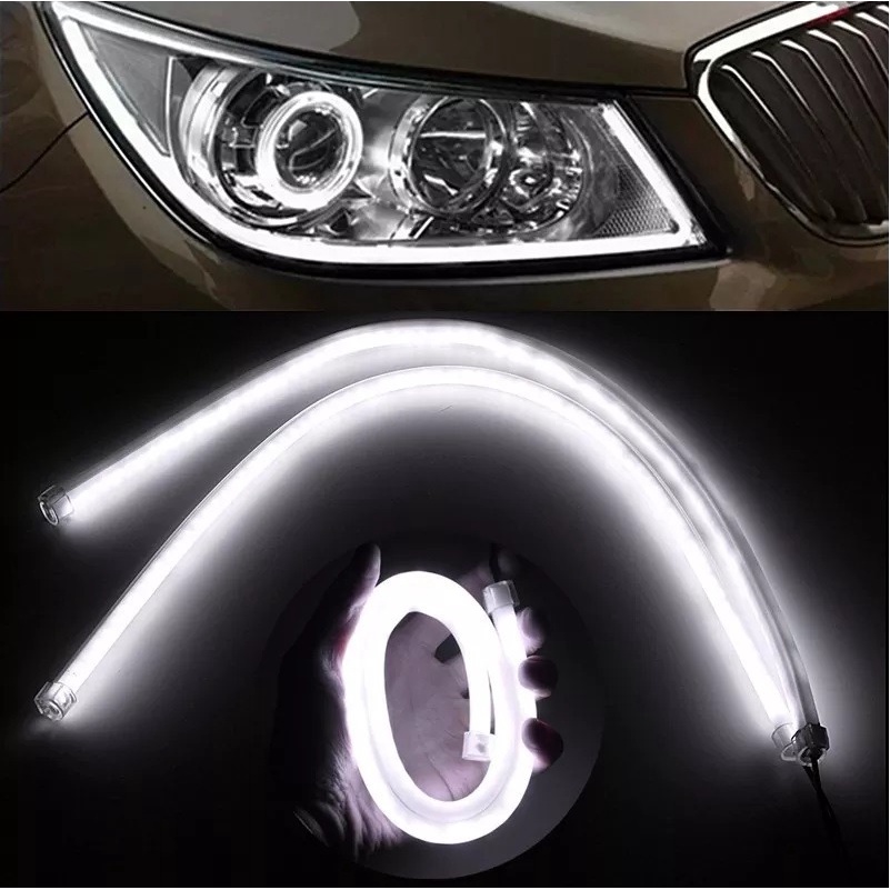 Par Mangueira Neon Fita de Led Farol 12v