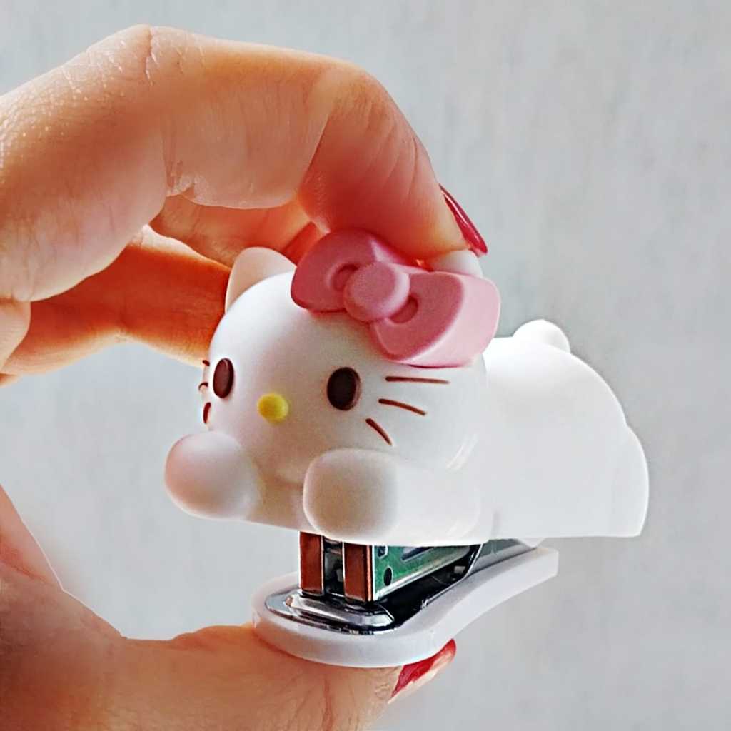 ❤️Grampeador Hello Kitty Mini Siliconado Papelaria Fofa Escolar Infantil❤️