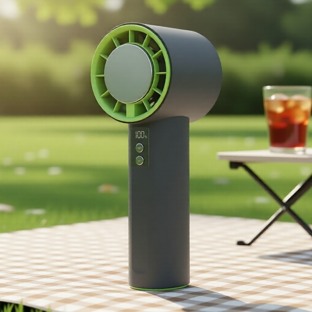 Ventilador turbo portátil de 4000 mAh, mini ventilador de jato recarregável para viagem