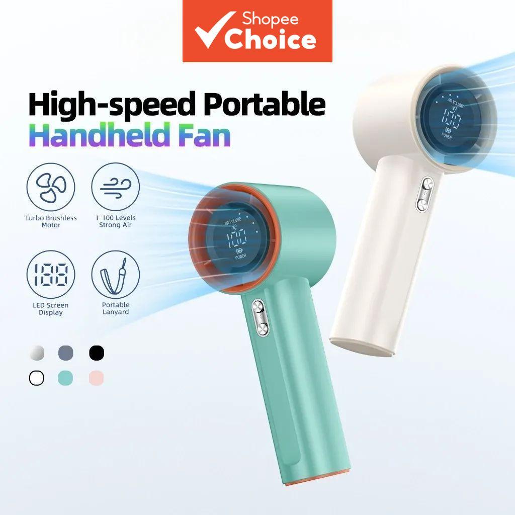 Ventilador Turbo Mini de 4000mAh Recarregável, Portátil de Alta Potência