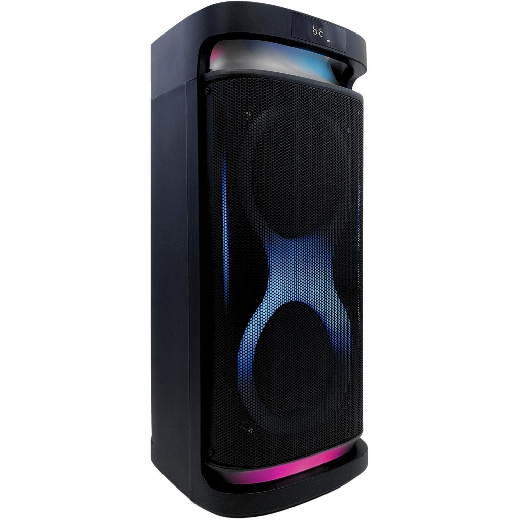 Caixa de Som Bluetooth 160W RMS Portátil LED RGB TWS Rádio FM Bateria 4000mAh Recarregável Microfone
