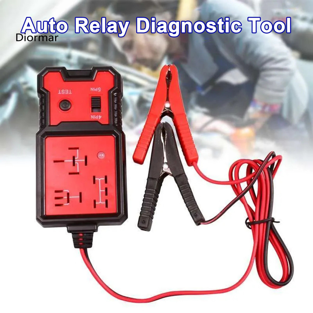 Automotive Relay Tester Diagnostic Tool 12v/24v Car Portable Auto Compact Safe to Use for A/c Lights Horns
