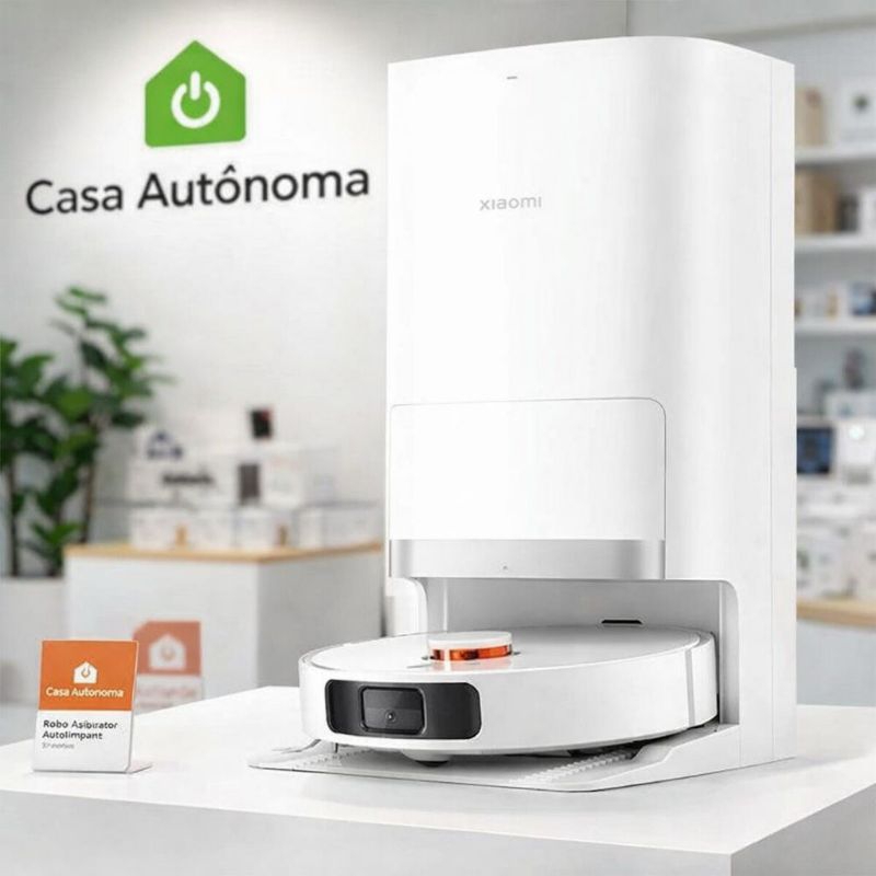 Robô Aspirador H50 Mop Giratório  Lavagem estação Automática | Autolimpante + Sucção Potente 10000Pa
