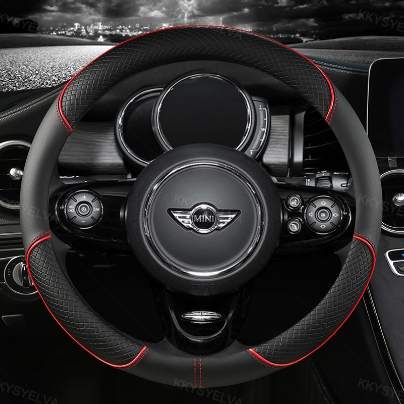Capa De Couro De Microfibra Para Volante De Carro , MINI Cooper R50 R55 R56 F57 Clubman Countryman Clubvan Coupe , Acess