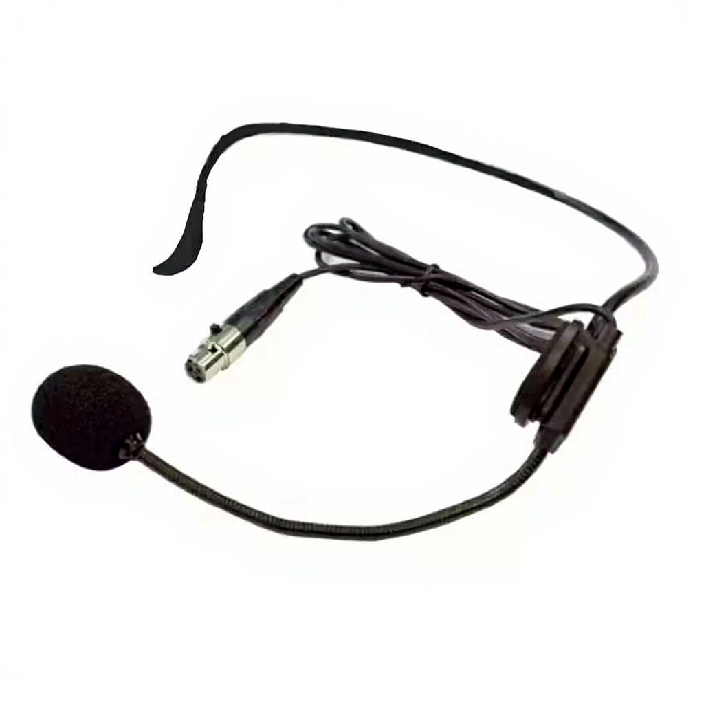 Microfone Headset Profissional Mini XLR 3 Pinos Preto