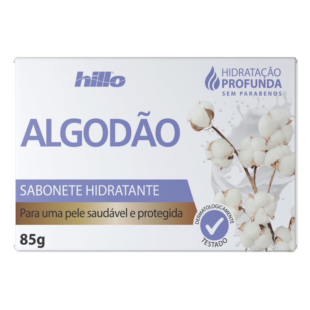 Sabonete  Hidratante  Hillo 85g Algodão, S/ Parabenos - Original  + Envio Imediato