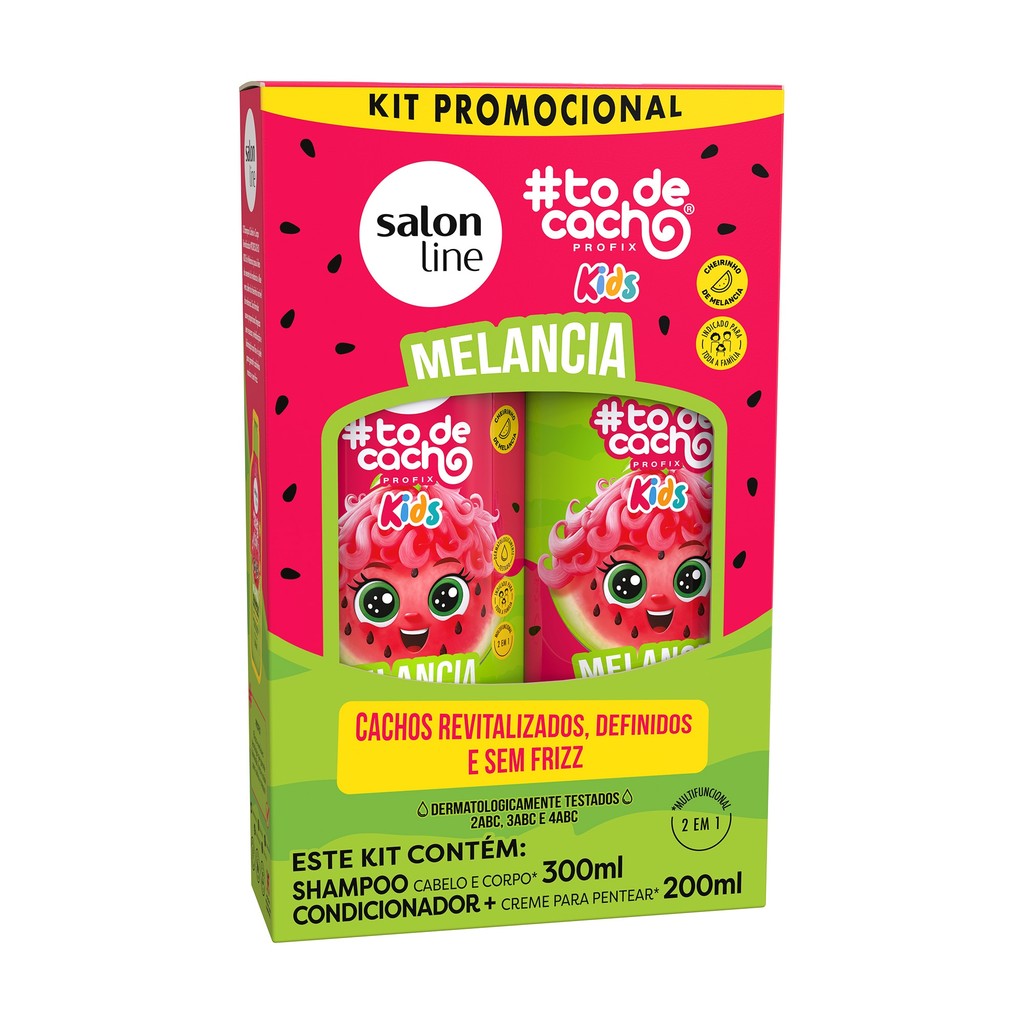Kit Shampoo e Condicionador Melancia #todecacho Kids