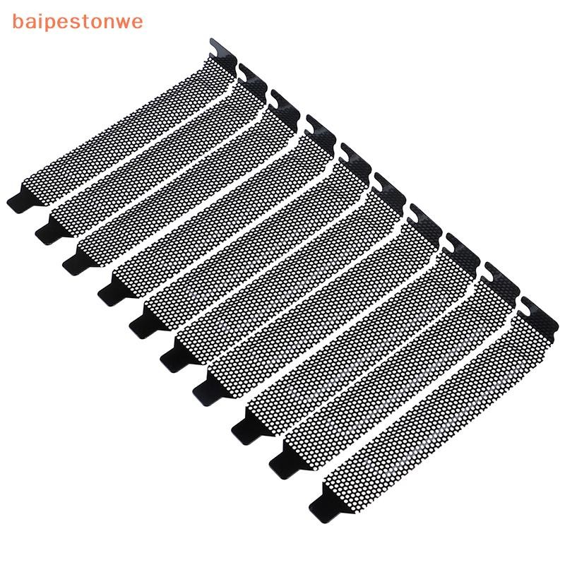 [baipestonwe] 10 Unidades Nova Tampa Preta Do slot PCI Placa De Cobertura Filtro De Poeira Aço Duro