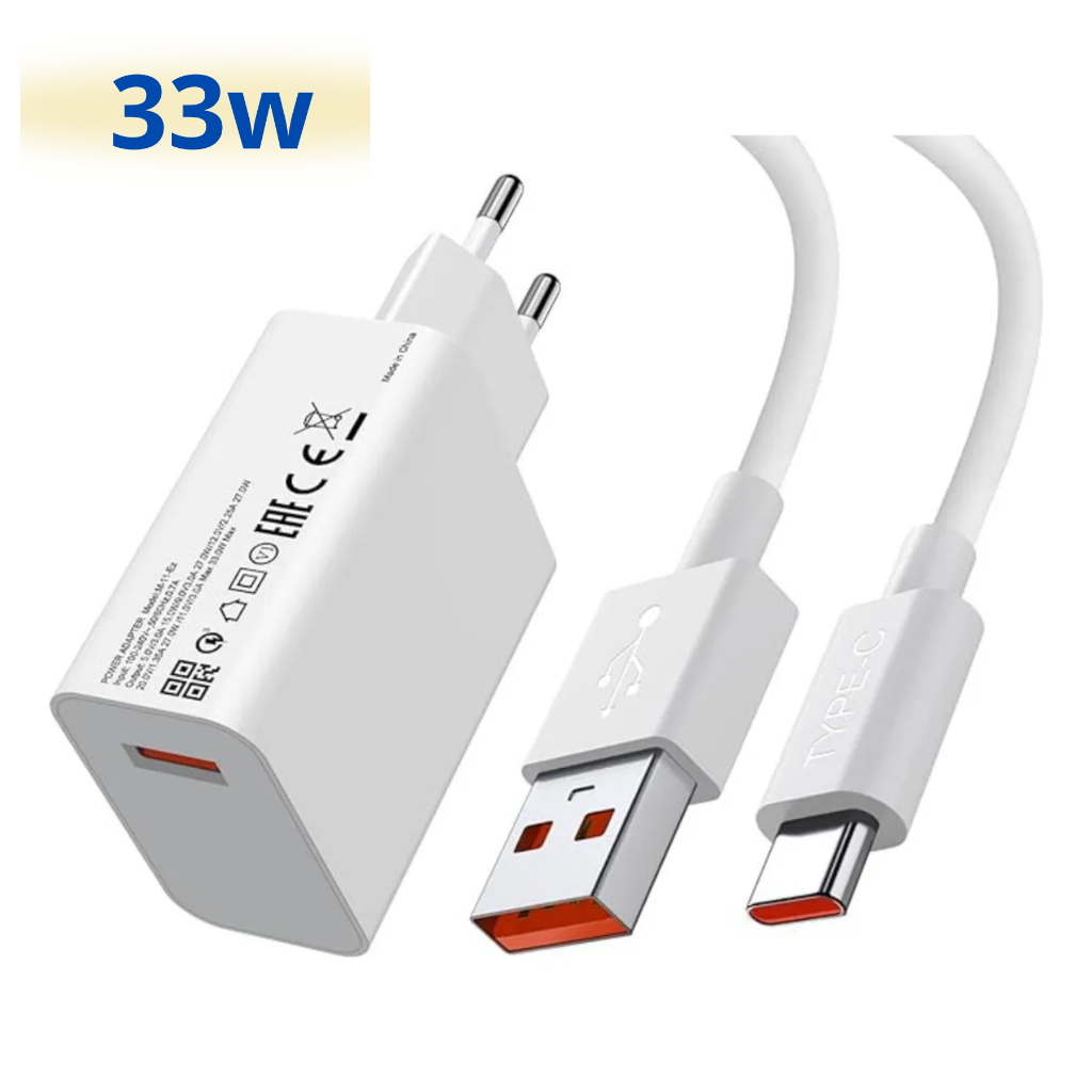 Carregador 33w Turbo Tipo C Original Lehmox Compatível Celulares Android Fast Charger