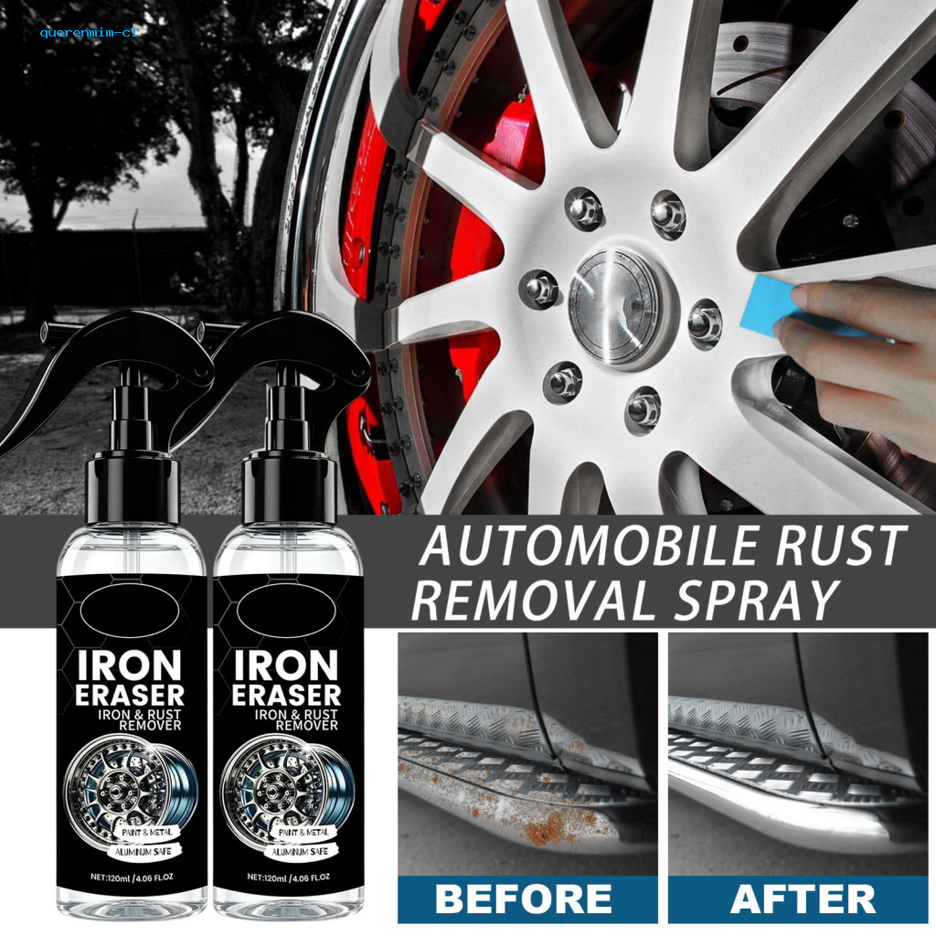 Car Iron Remover for Wheels Spray for Cars 120ml – Fast Rust Brake Dust Cleaner Metal Stain for Auto Paint Effective W