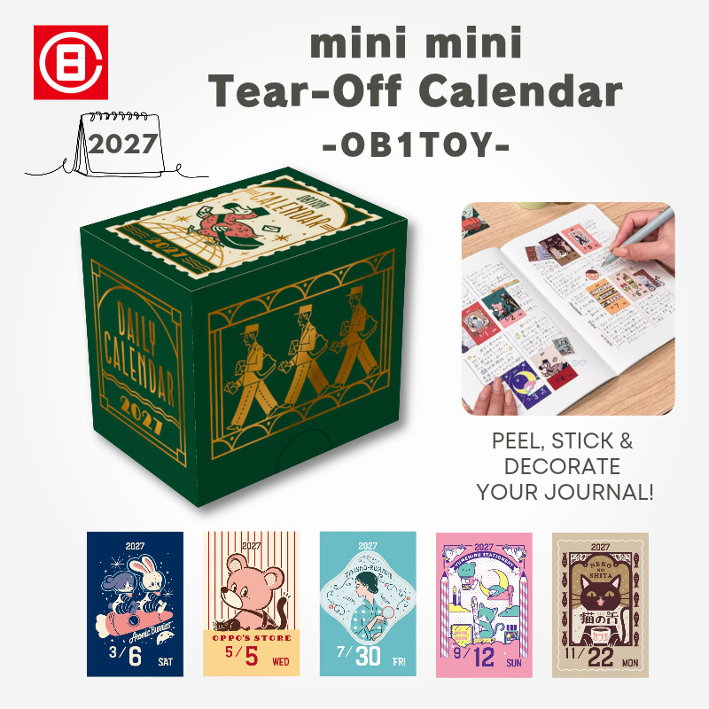 Mini Mini Daily Tear Off Calendar 2027 -ob1toy- Obiwan Page-A-Day Desk Calendar NK4440