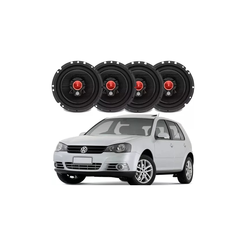 Kit Alto Falante Golf 2002 2003 2004 2005 Bomber 200w Rms