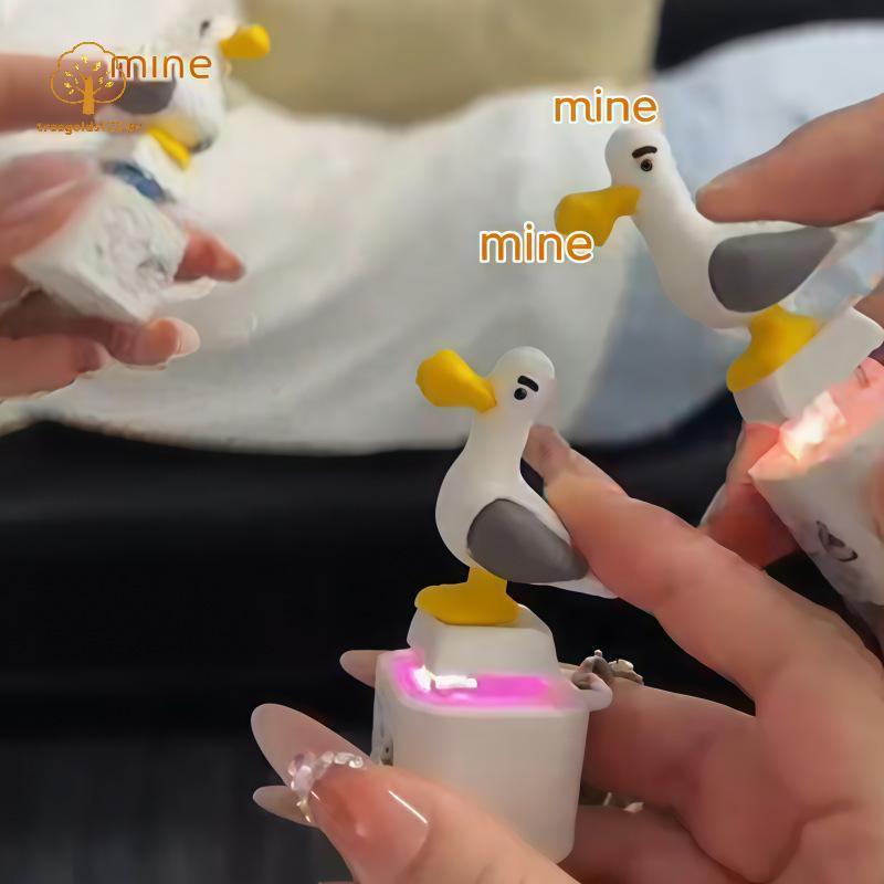 TREEG Seagull Mine Button Clier Chaveiro LED Light Sound Portátil Anti Stress Fidget Toy Para Espera Em Local Público