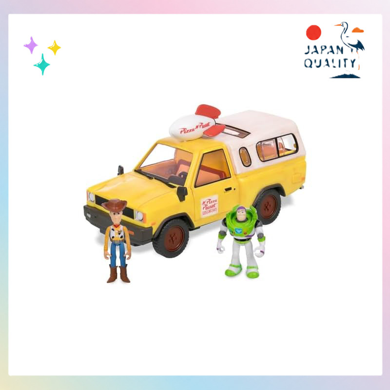 Disney Store Oficial Pizza Planet Truck com Lights e Sounds - Brinquedo Story action figure Kit Inclui Woody e Buzz