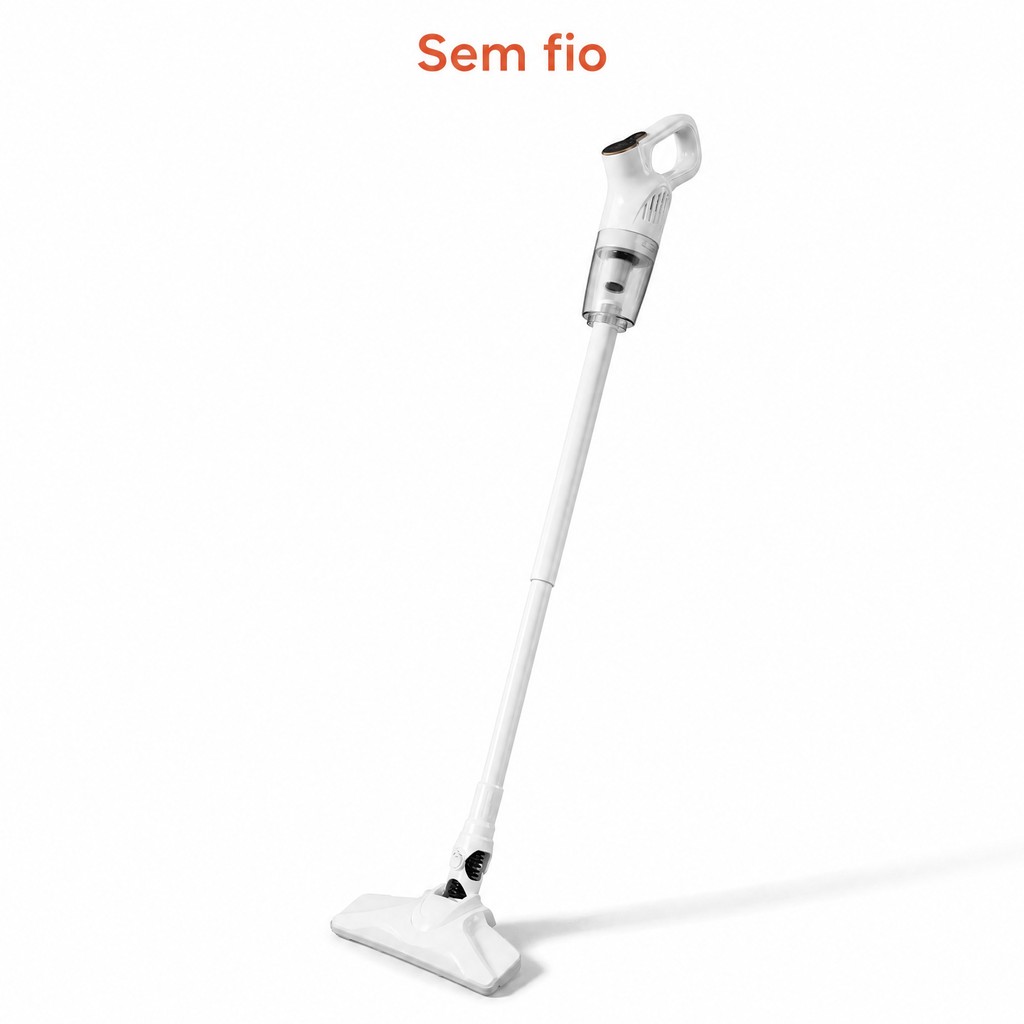 Aspirador de Po Sem Fio Portatil 7.4V 60W com Motor Brushless e Reservatorio 600ML para Limpeza da Casa Uso Domestico