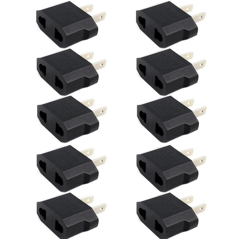 blg 10 Pcs Conversor Energia Da Eua Para Plug Adapter-Tomada Americana Adaptadores Viagem Europa
