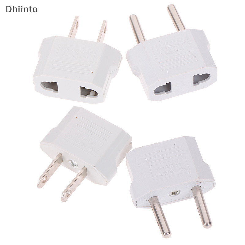 [Dhiint] 4Pcs european usa eu to us plug Adaptador Carregador De Viagem Conversor Para