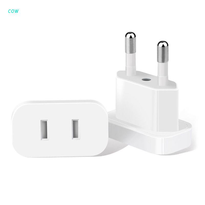 Vaca 4mm Eua Para Plug Ue Tomada Adaptador Tomada Energia Carregador Viagem Eua Para A Europa Europeia Regulação Conversor Carregamento Plugue
