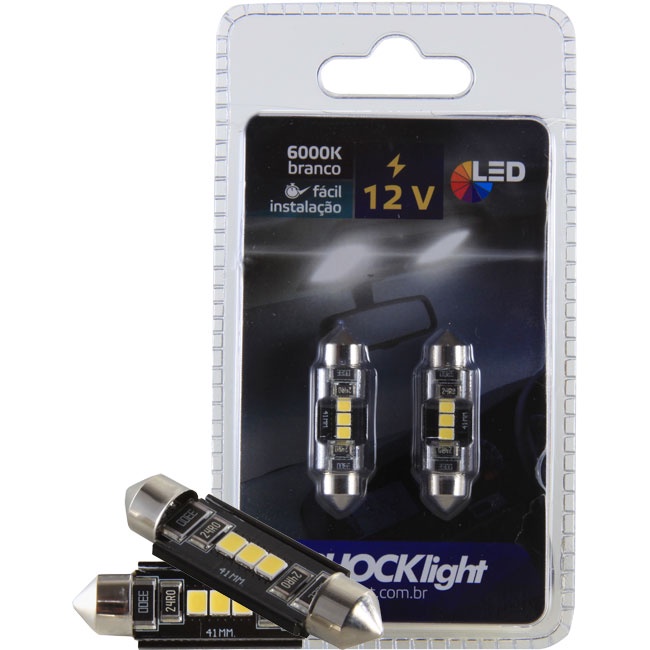 Par Led Torpedo Shocklight 3 Leds Smd 2835 12v 42mm