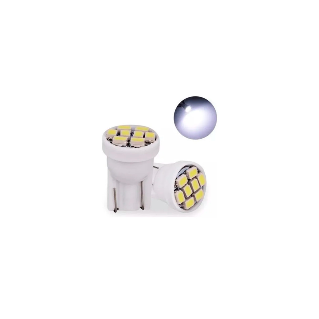 LAMPADA LED T10 8 SMD ( Par ) 2835 BRANCA LH030