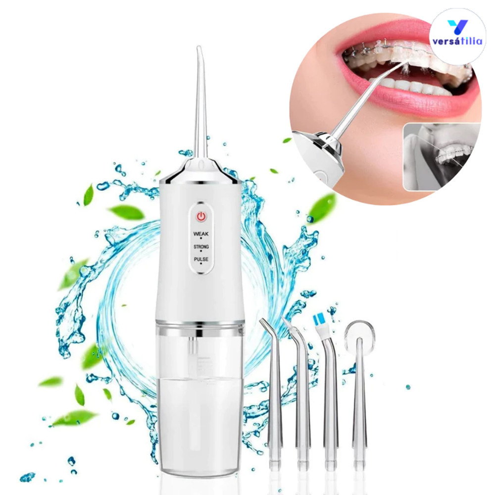 Enxágue Oral multifuncional USB Jet Support Portátil Raspador de dentes para viagem