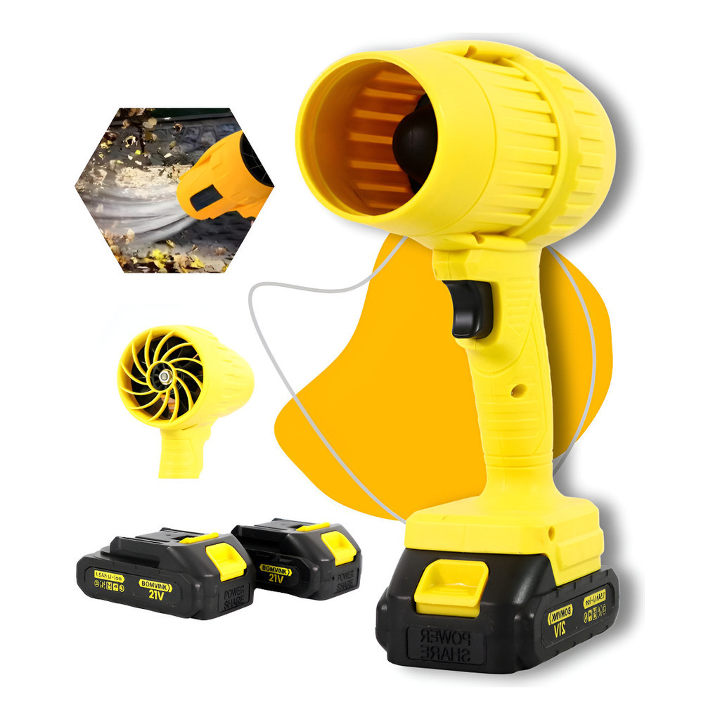 Soprador Turbo Jet Portátil Recarregável 21v Com 2 Baterias