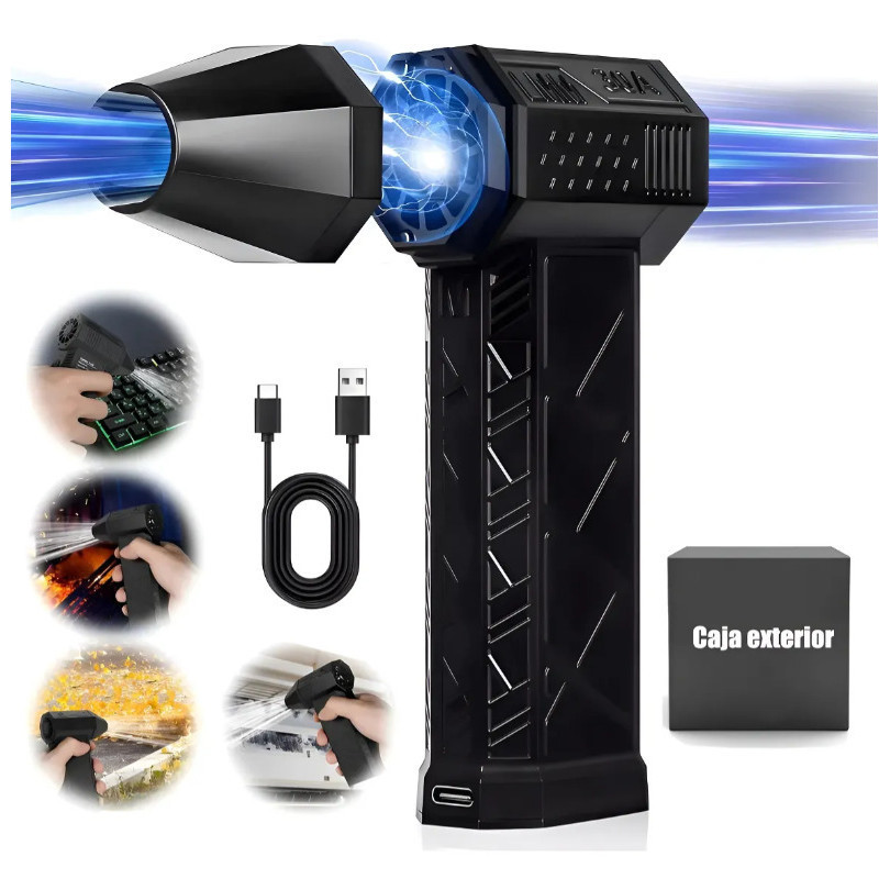 Ventilador de Mesa Turbo Jet 130000 RPM para Ventania Máxima e é Portátil Design Compacto e Moderno