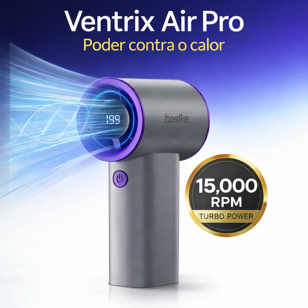 Mini Ventilador Portátil Turbo Recarregável Alta Potência Silencioso USB Tipo Dyson Jet Fan