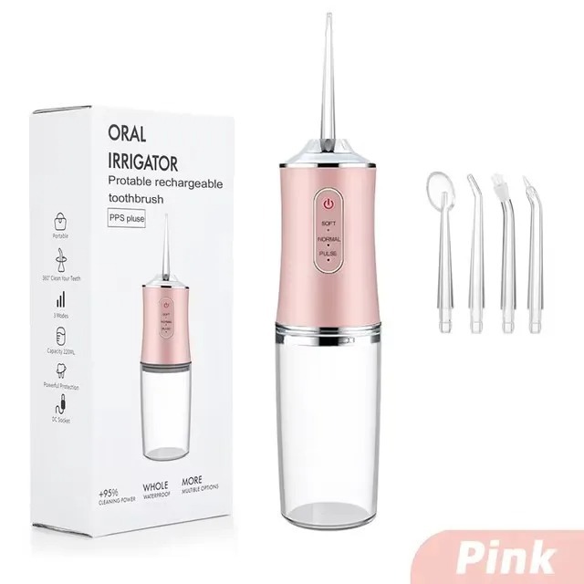 Portátil Dental Água Flosser Irrigador Oral USB Recarregável Água Jet Floss 230ml Dentes Cleaner