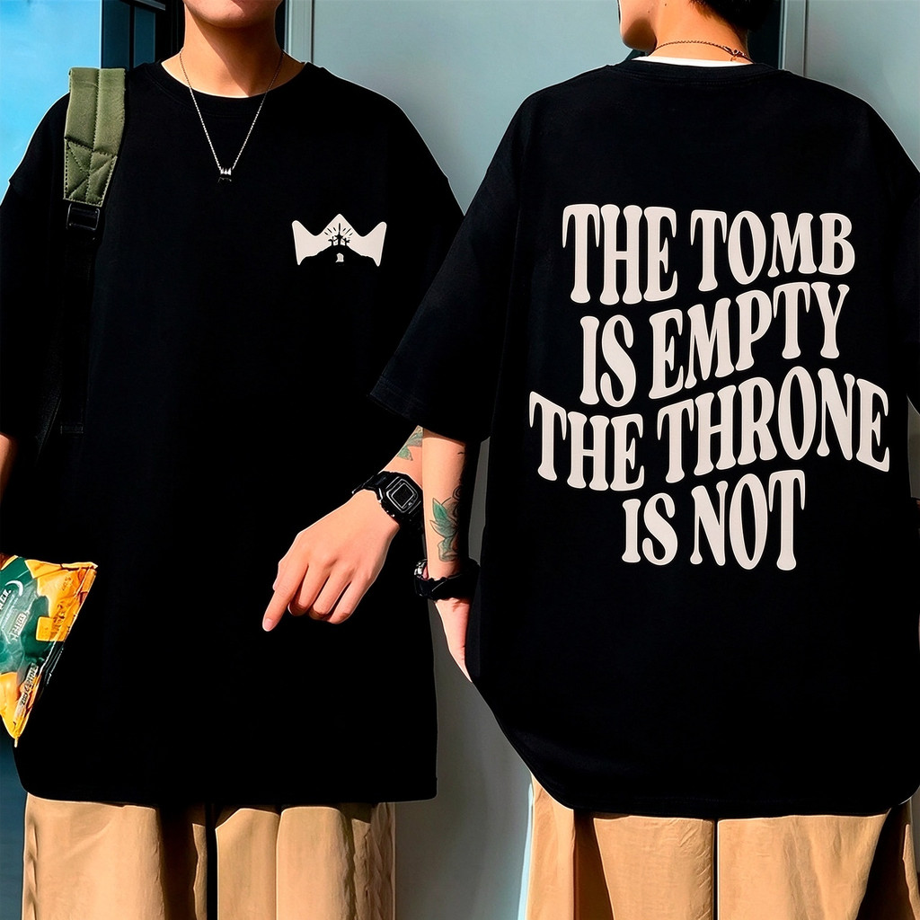 Camiseta Unisex de Alta Qualidade, Design com estampa de coroa minimalista na frente, texto 