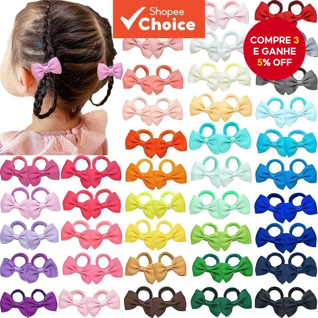 Laços De Cabelo Para Bebês – De 2 Polegadas Cordas De Elástico Meninas E Crianças Infantis Conjunto De 40/60/80 Unidades