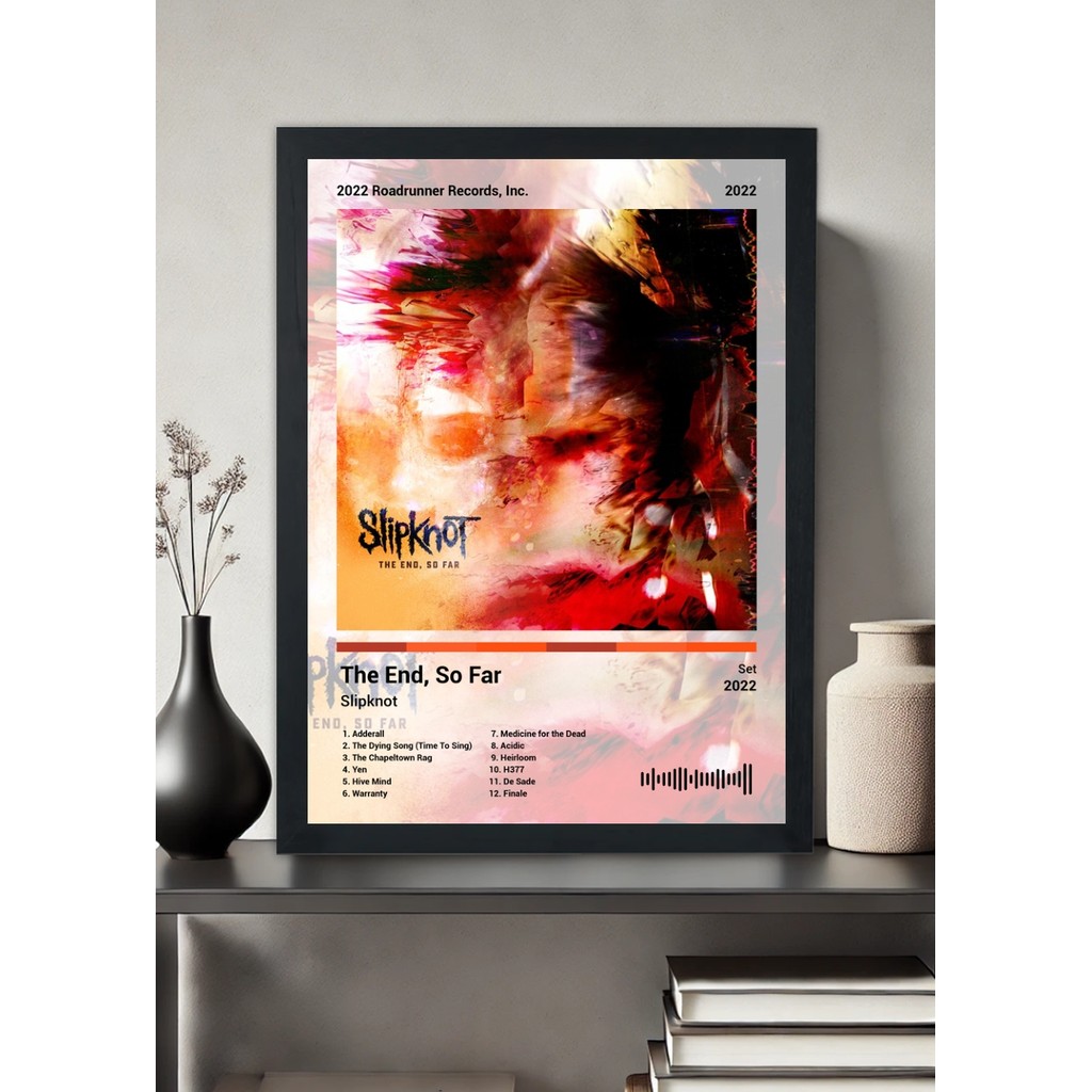 Quadro Decorativo Slipknot The End, So Far (Light) Com Vidro
